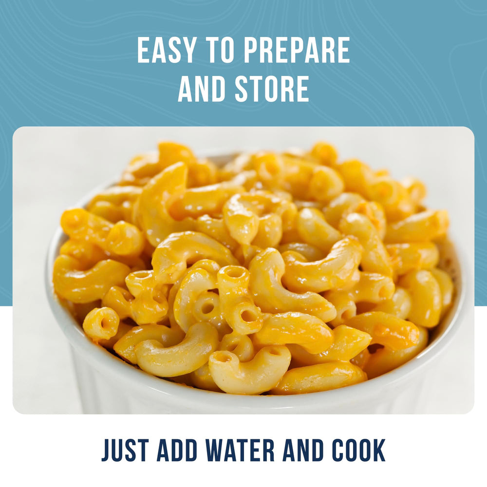Augason Farms Cheese Sauce Mix label highlights gluten-free ingredients.