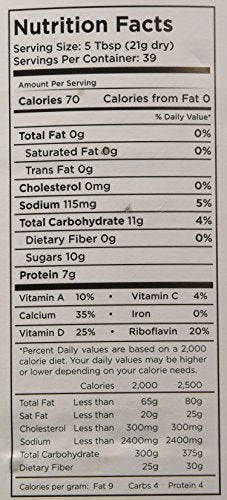 Mixing bowl shows ready-to-use nonfat milk powder.