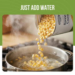 Augason Farms sweet corn topping elevates salads with crunch and flavor.