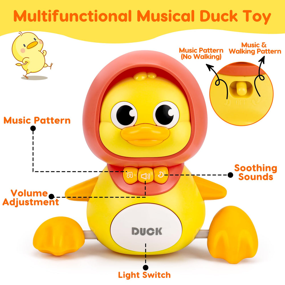 AugToy baby duck walks independently to encourage exploration.