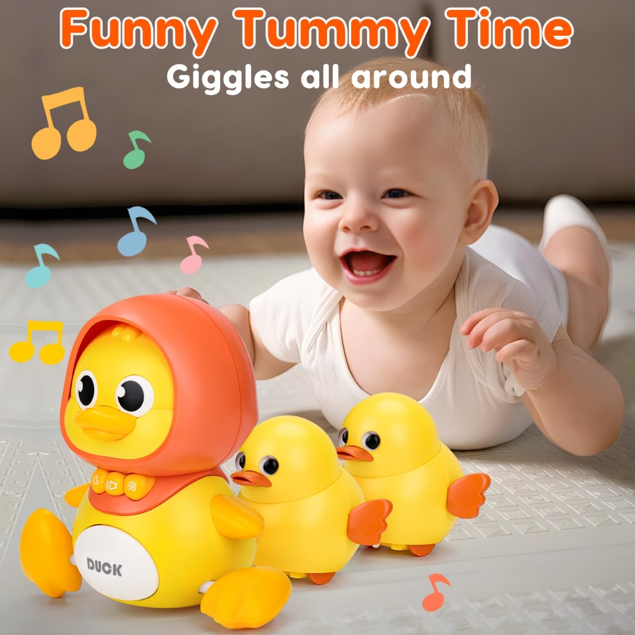 AugToy lights and music enhance attention during playtime.
