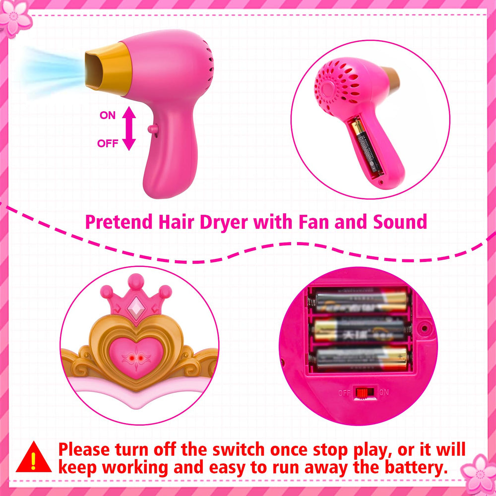 AugToy easy-assembly vanity with safe, smooth edges for kids.
