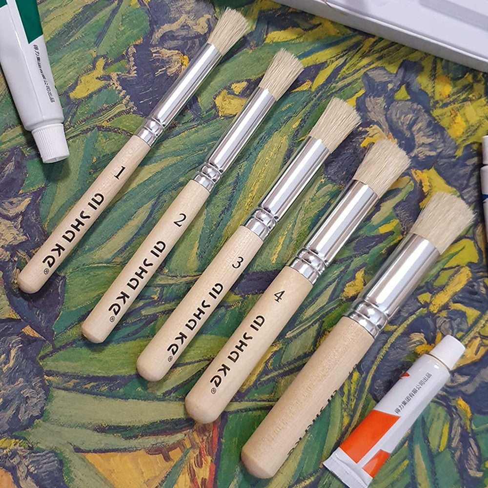 Auhoahsil stencil brush size 5 ideal for shading and layering on crafts.