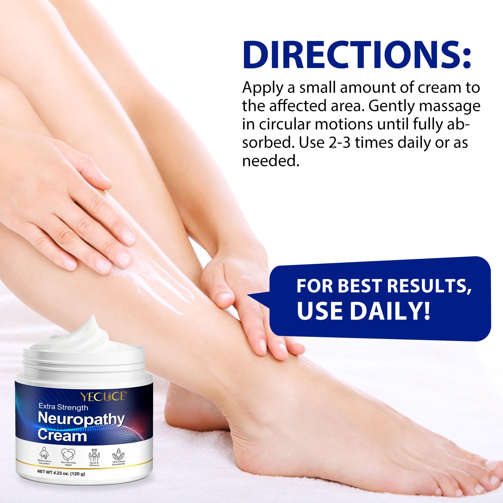 AUIWQWFI neuropathy cream menthol-refresh for a cool, soothing sensation.