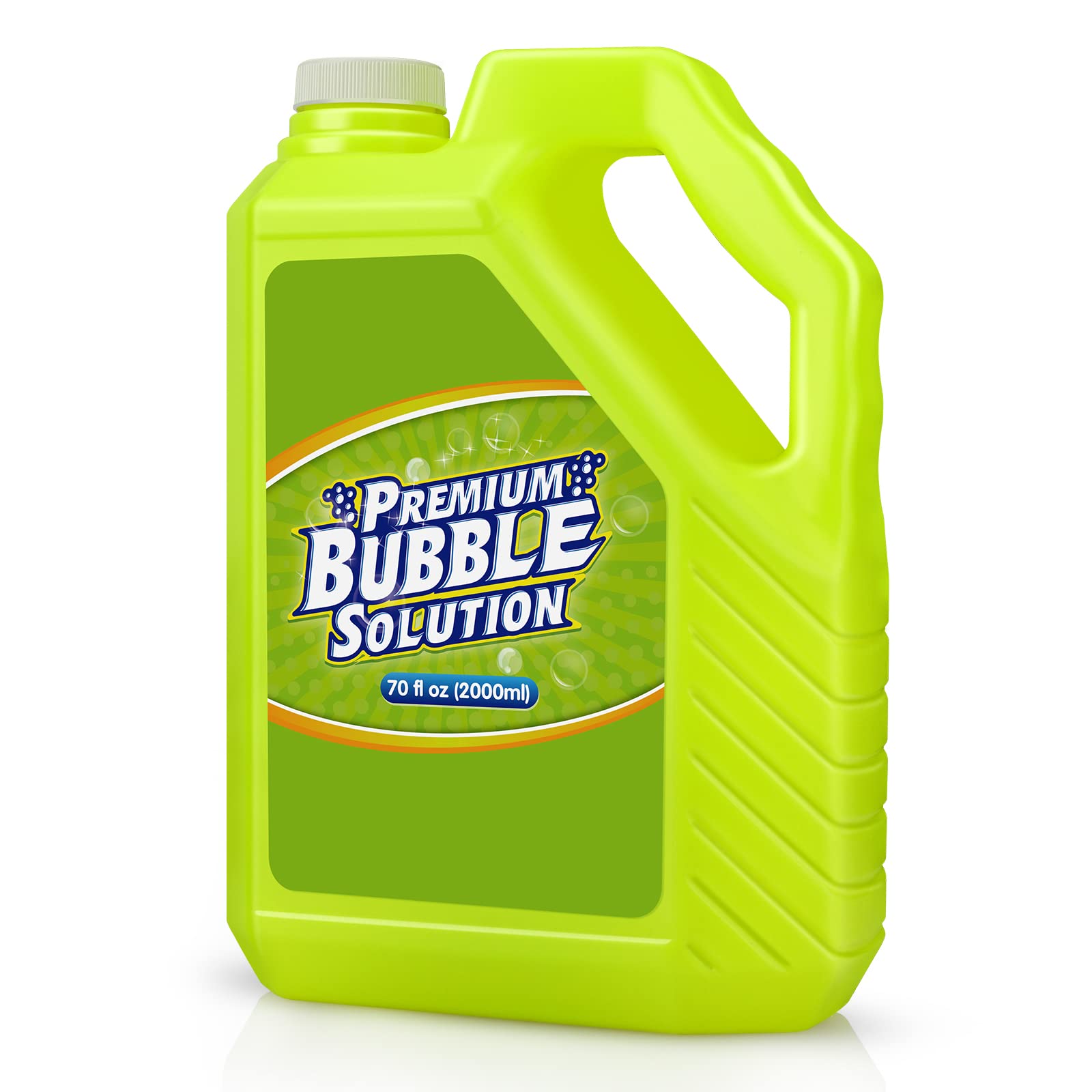Aujazyble bubble solution refill with 70 oz capacity for long playtime.