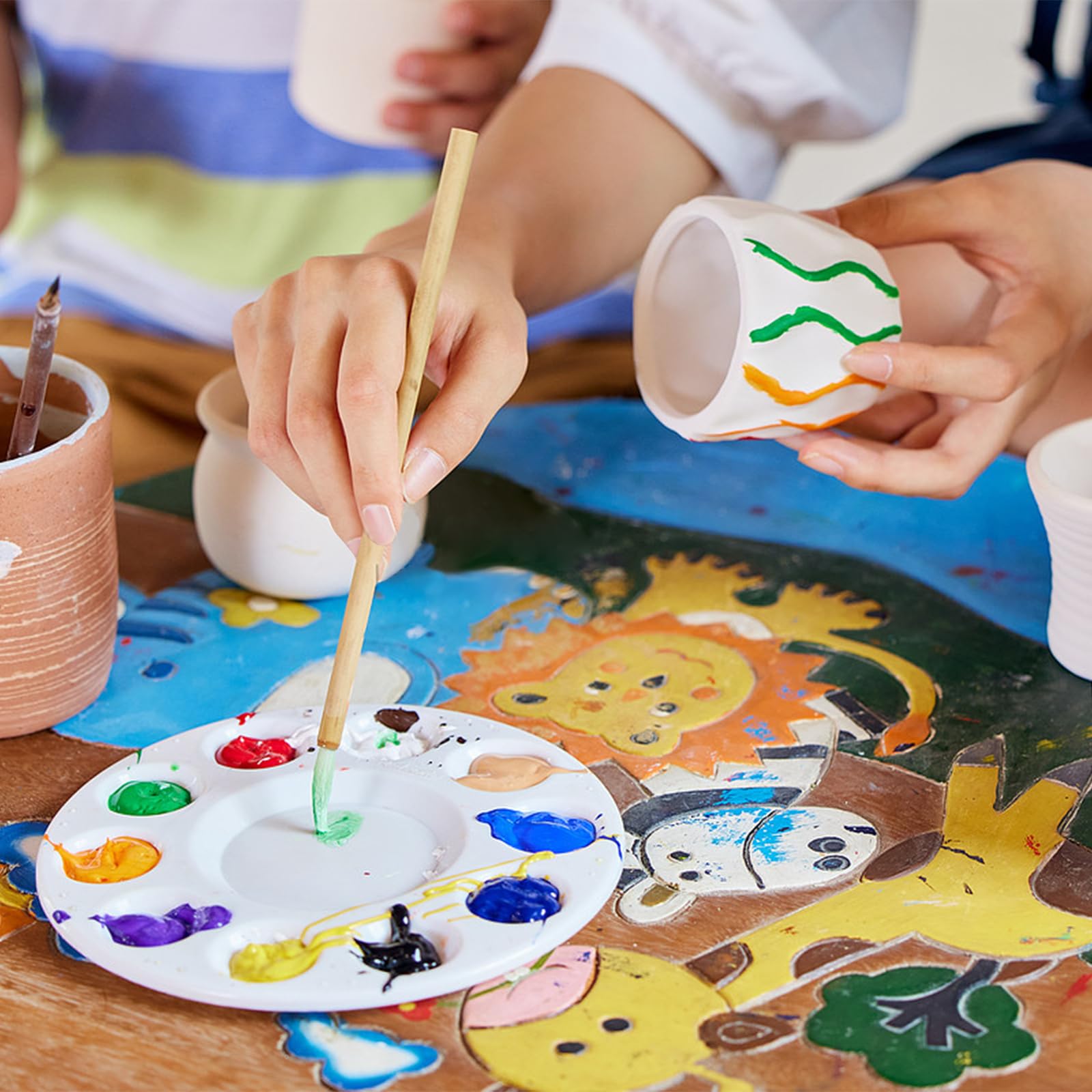Aujazyble palette and sponge for smooth painting and detailing