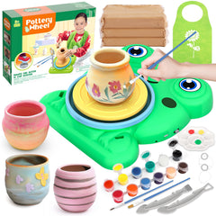 Aujazyble frog-shaped pottery wheel for kids—playful, hands-on learning in a centerpiece setup