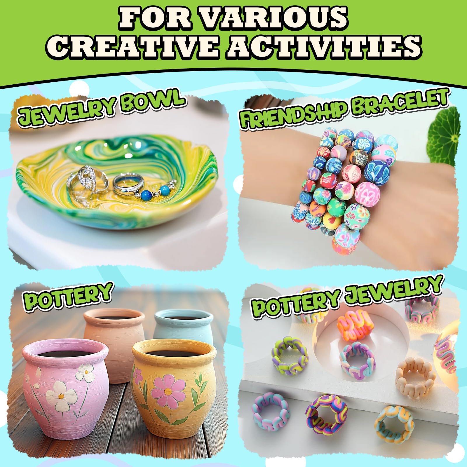 Aujazyble clay in classroom activity setup encouraging collaborative learning