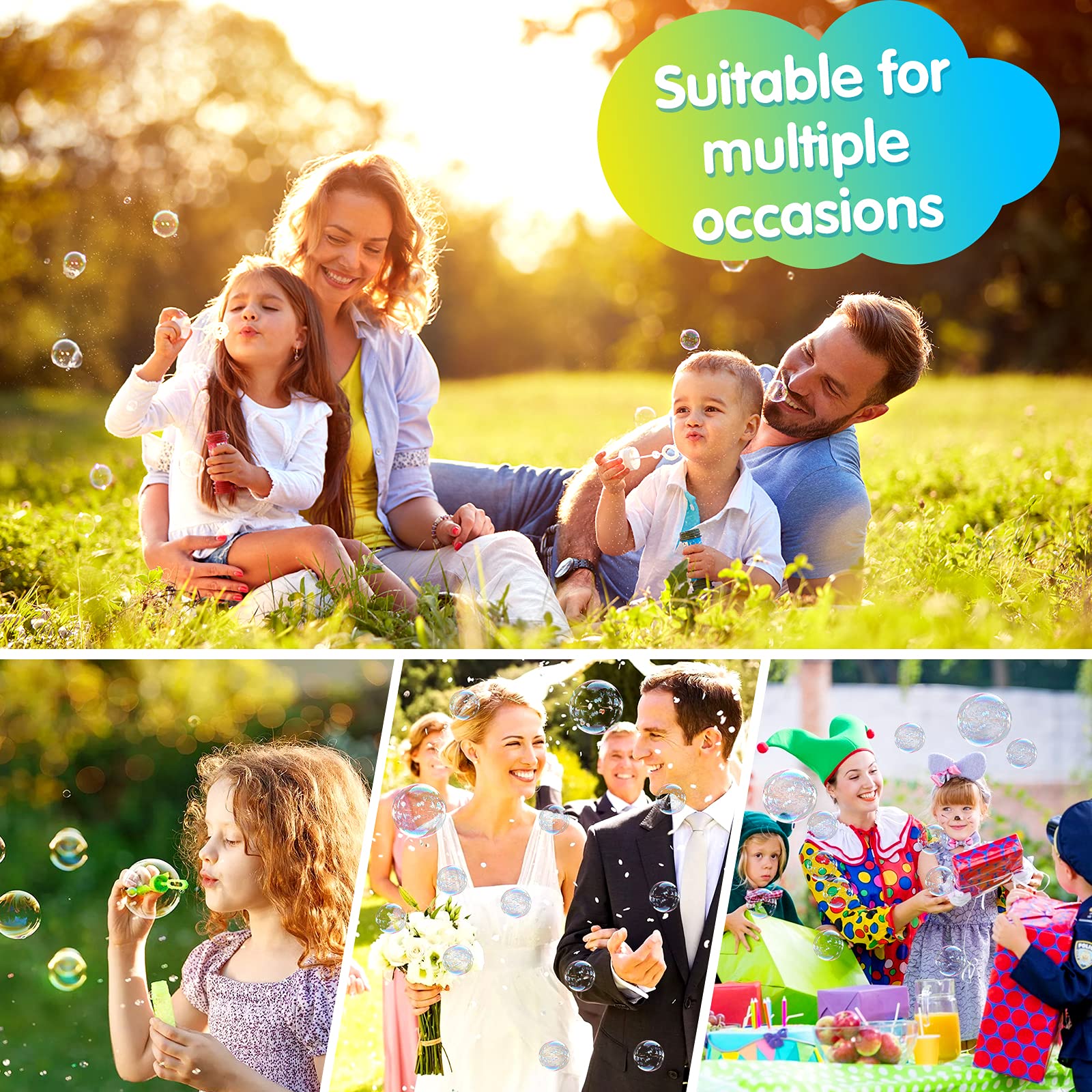 Aujazyble bubble solution enhances summer parties and outdoor fun.