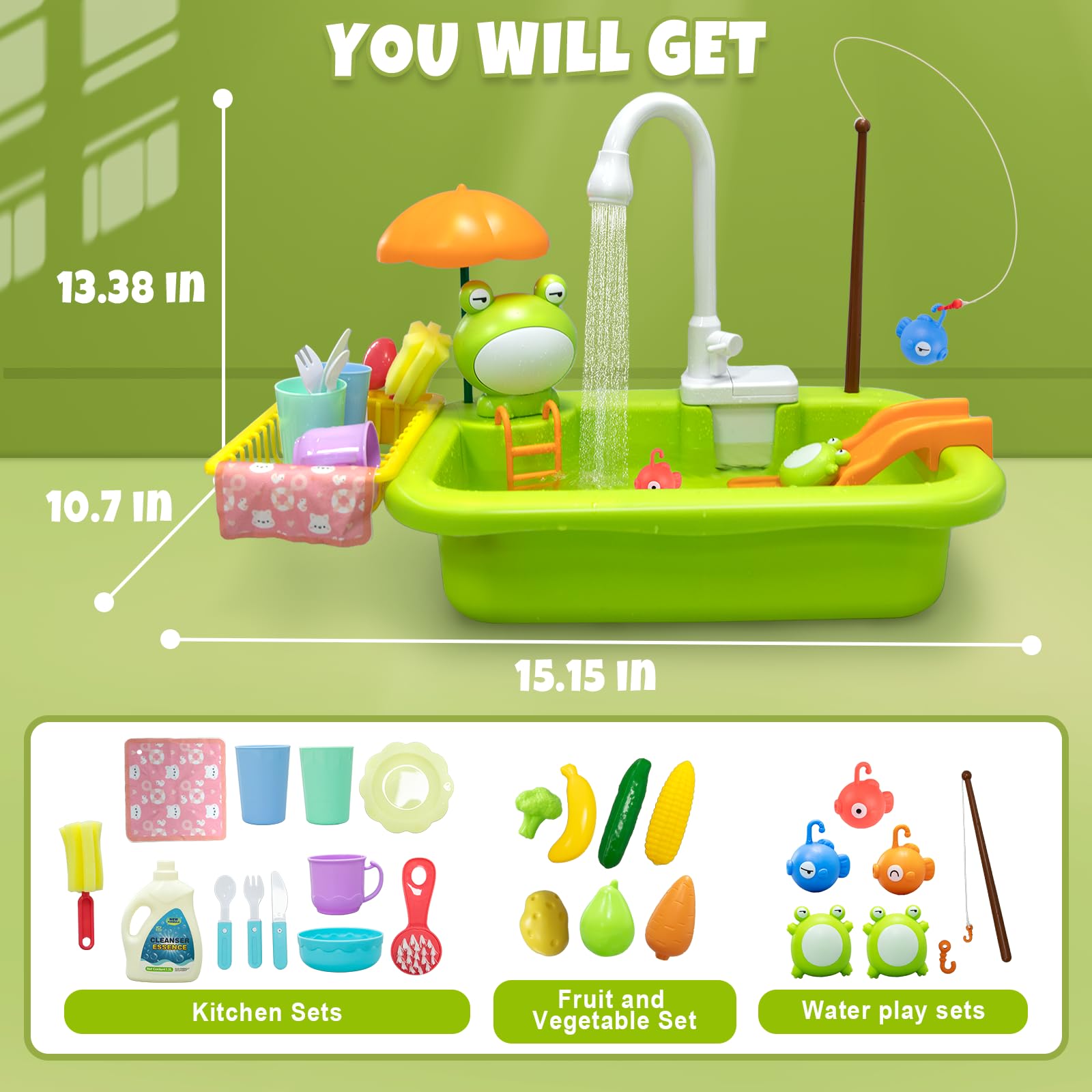 Aukful sink fishing toys add a playful fishing game to the set