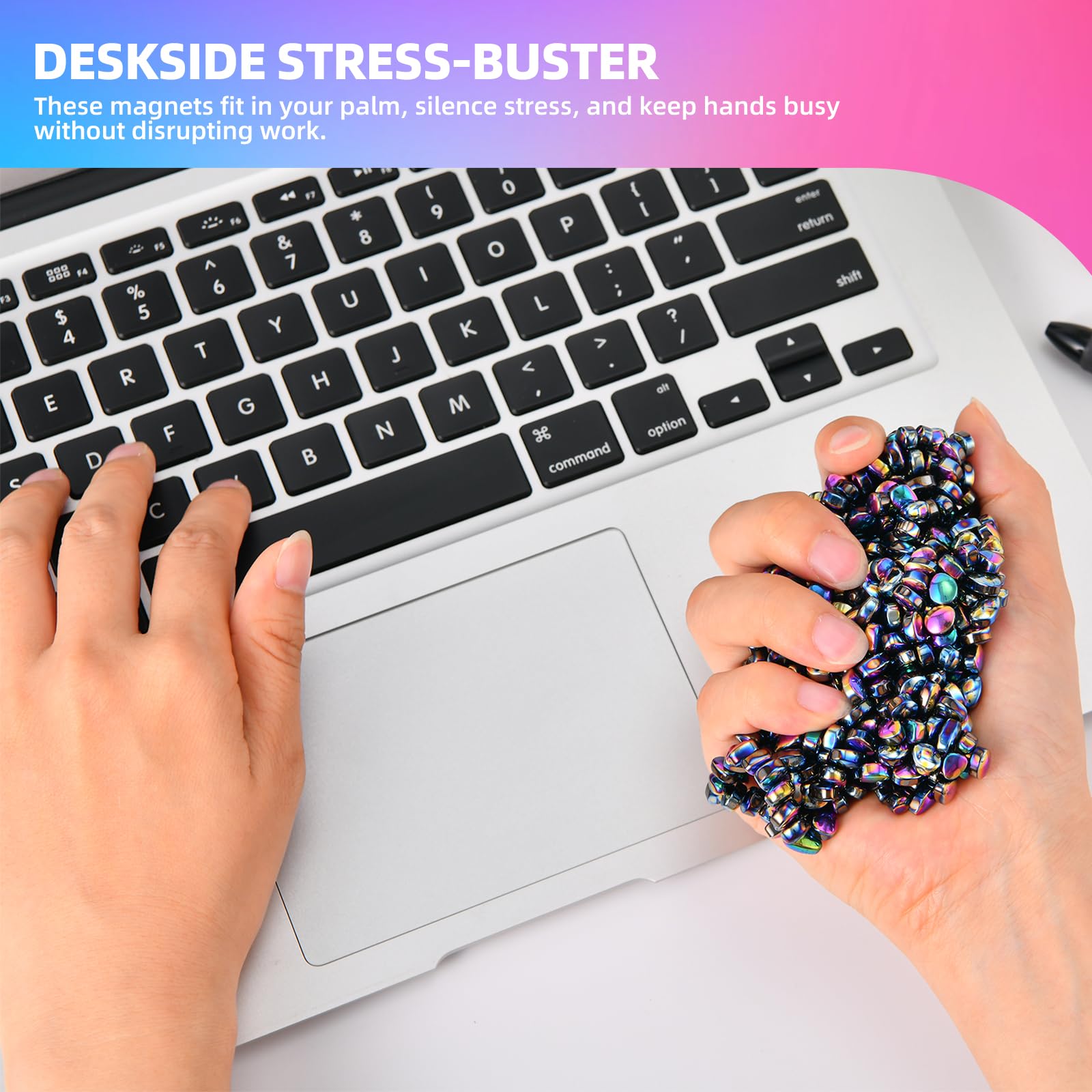 Aukit office fidget pieces fit neatly in bags for discreet on-the-go focus.