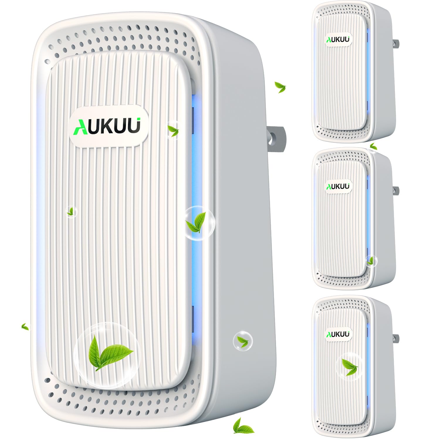 AUKUU air ionizers compact plug white enhances space-saving purification.