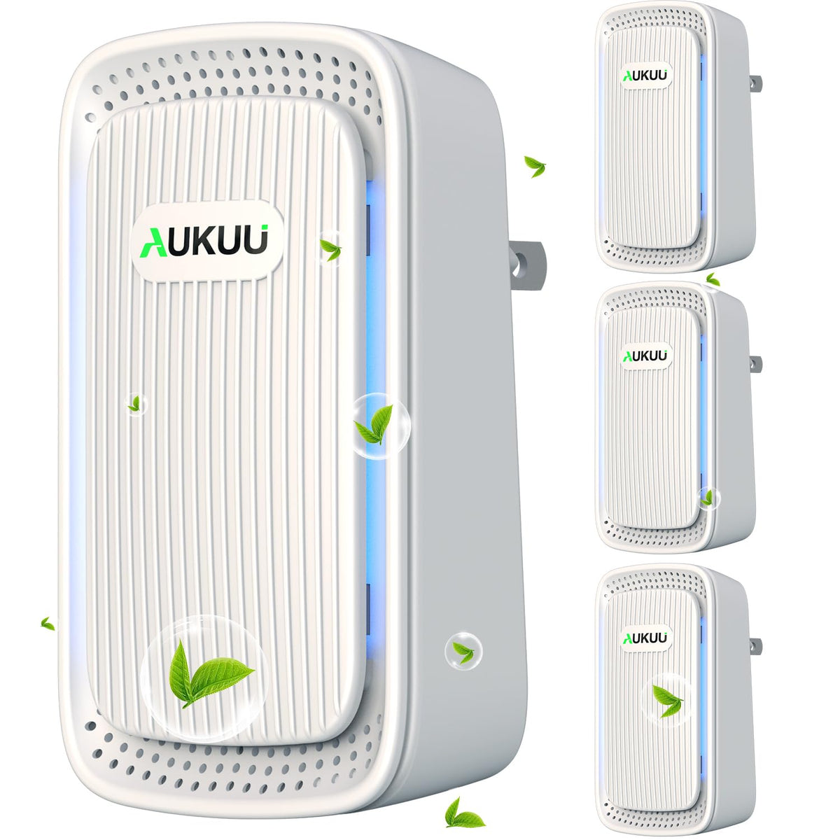 AUKUU air ionizers compact plug white enhances space-saving purification.