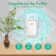 AUKUU mini air purifier wall plug designed for tidy placement.