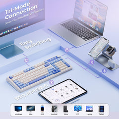 AULA 99-Key Keyboard in compact 96% layout saves desk space.