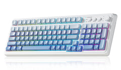 AULA S99 keyboard with cream keycaps and RGB lighting for immersive gaming.