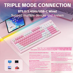AULA S99 media knob enables quick volume and lighting adjustments during gameplay.
