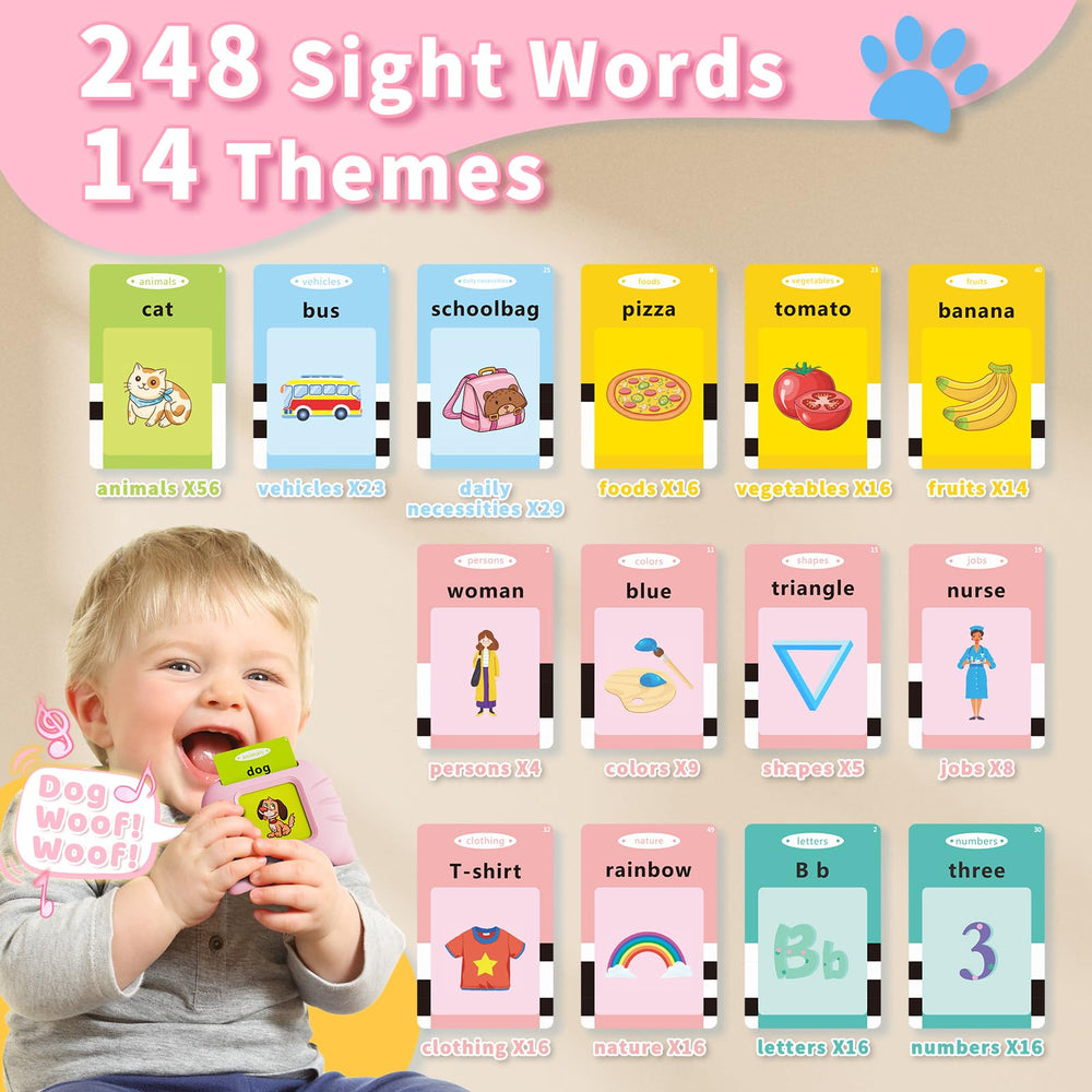 Aullsaty animal and vehicle cards aid recognition through sound and imagery.