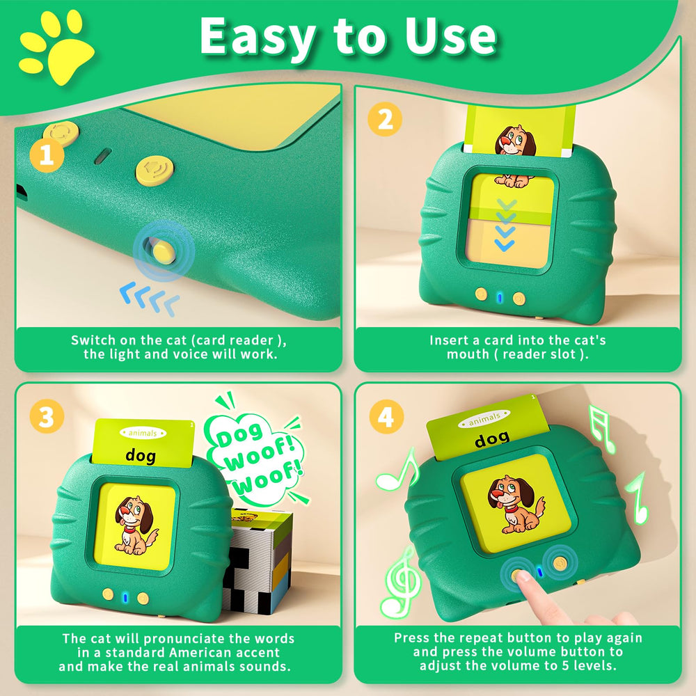 Aullsaty animals and vehicles cards with sounds boost engagement during learning sessions.