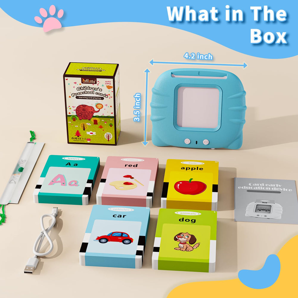Aullsaty volume control and repeat button help kids revisit words at their pace.