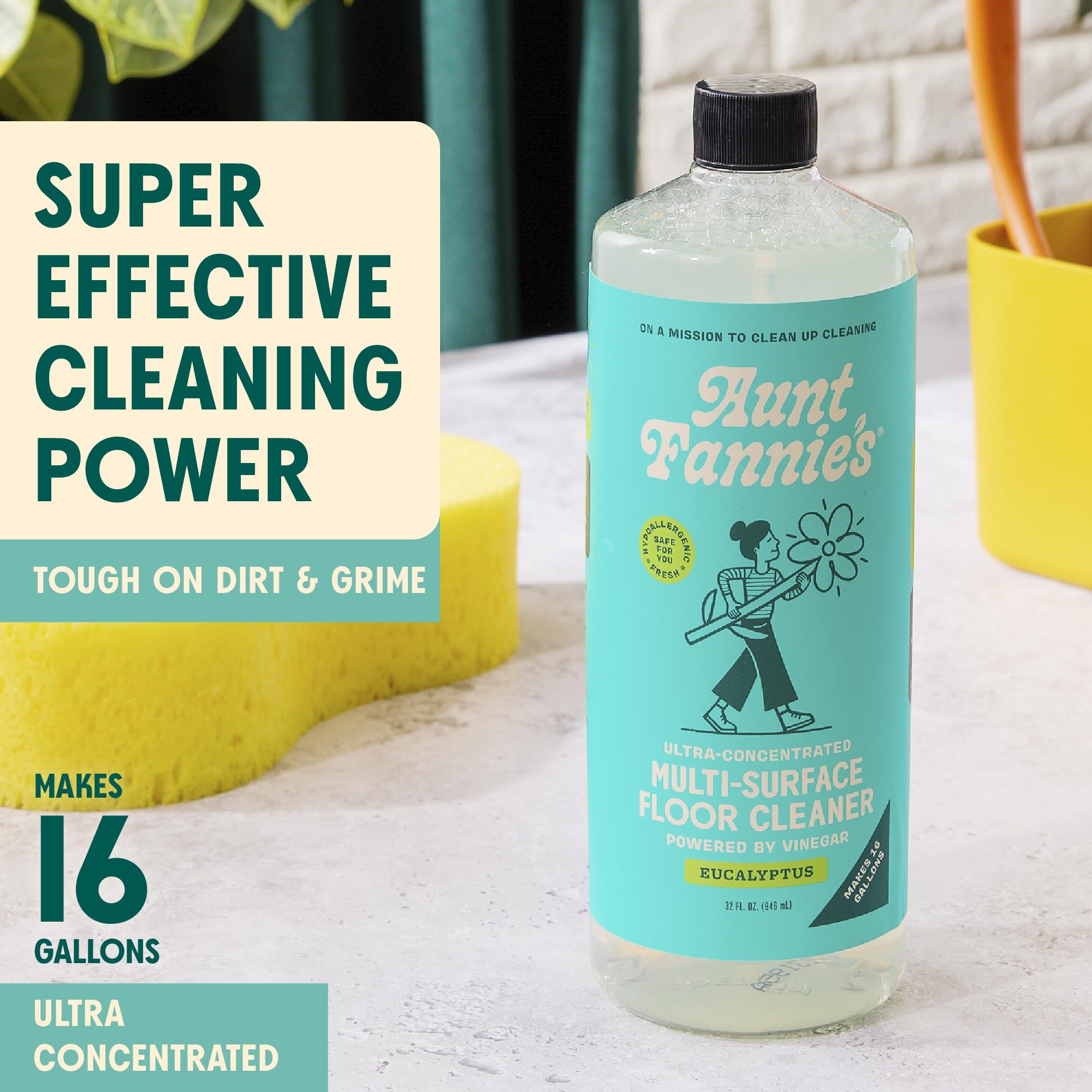 Aunt Fannie's vinegar wash cleaner used on sealed floors for gentle cleaning