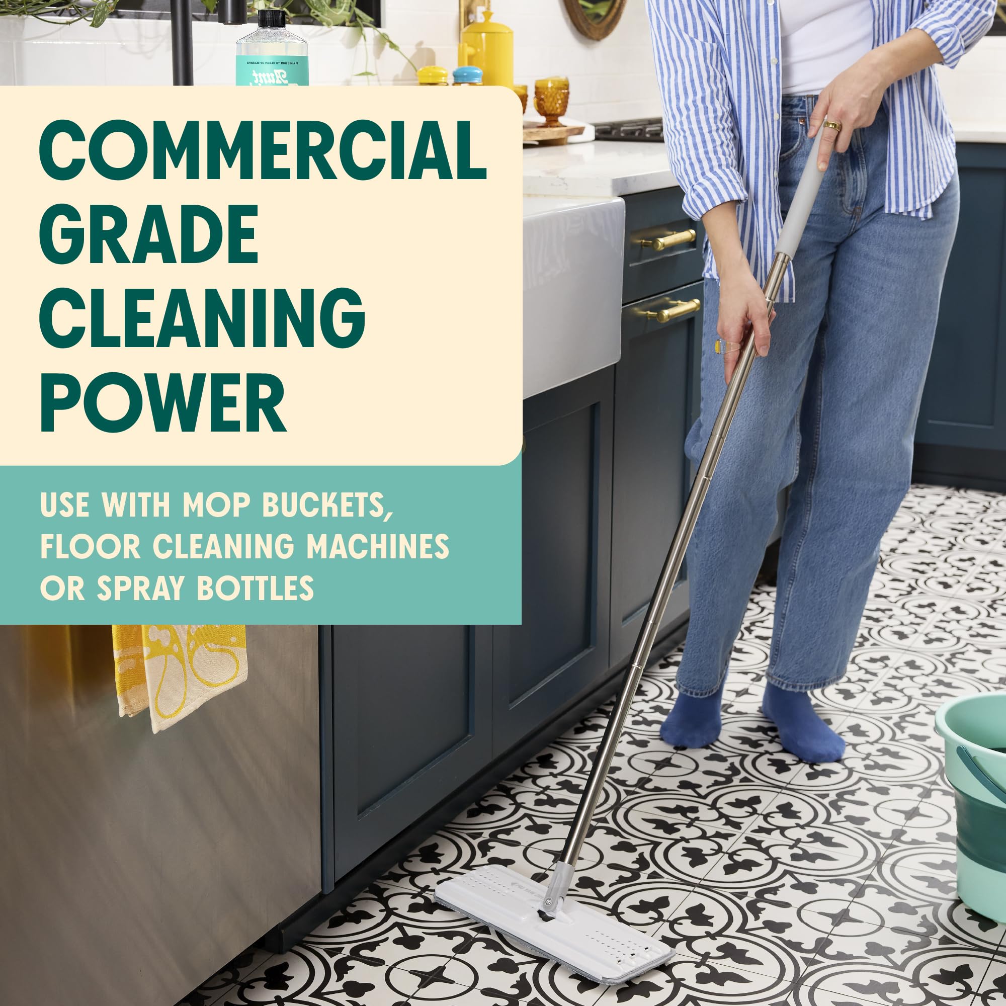 Floor cleaner safe for sealed hardwood, tile, and vinyl surfaces