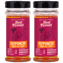 Aunt Fannie's FlyPunch bottle with flip-top open for immediate use to trap fruit flies