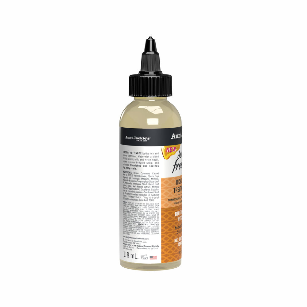 4 oz Aunt Jackie's packaging displayed for home or travel use