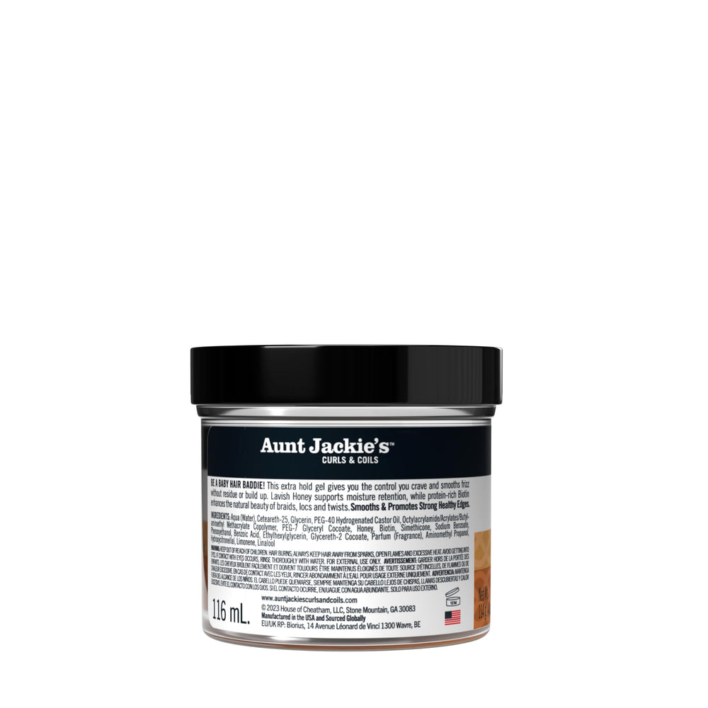 Lifestyle scene with Aunt Jackie's edge gel delivering smooth edges.