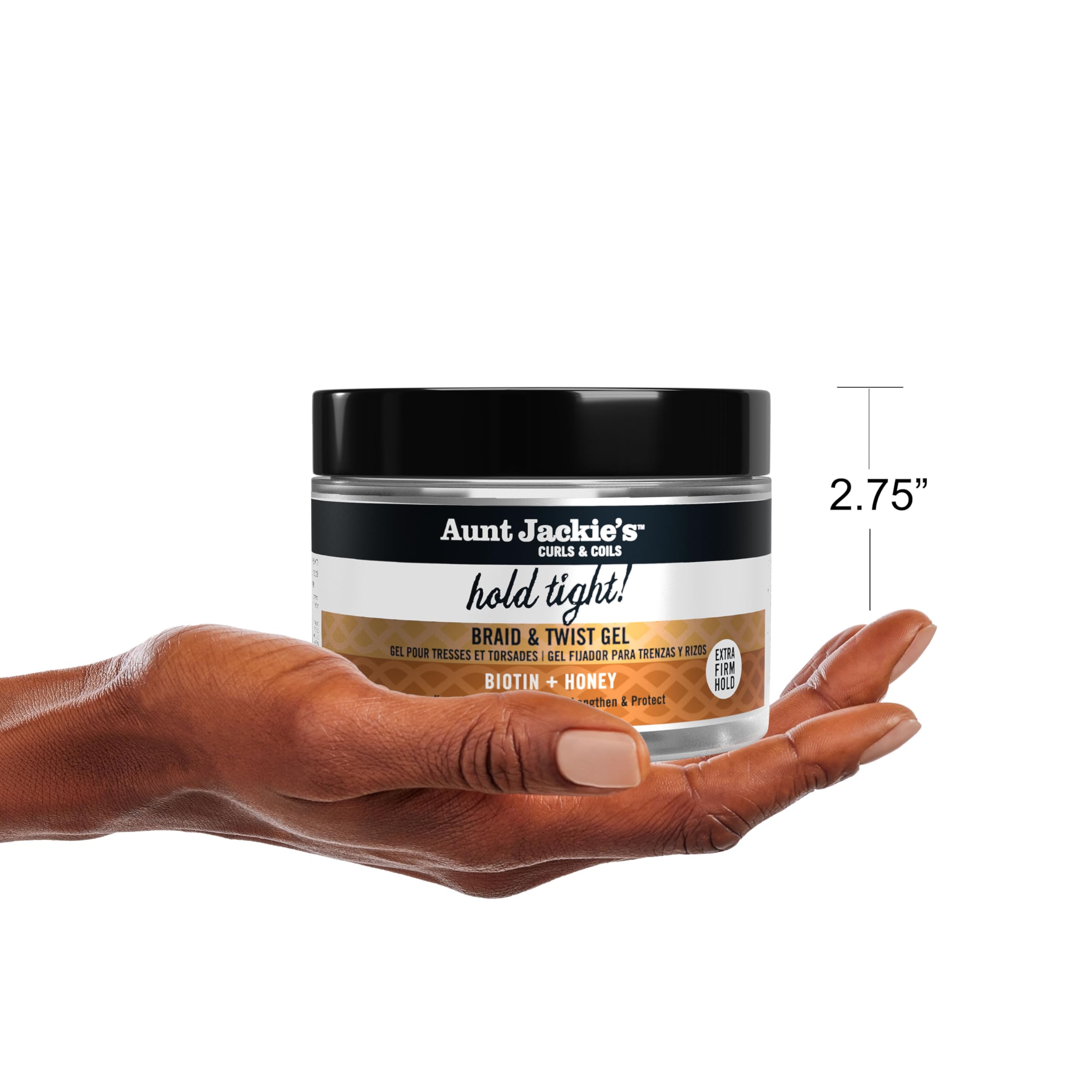 Aunt Jackie's Hold Tight gel delivers a glossy finish on braids.
