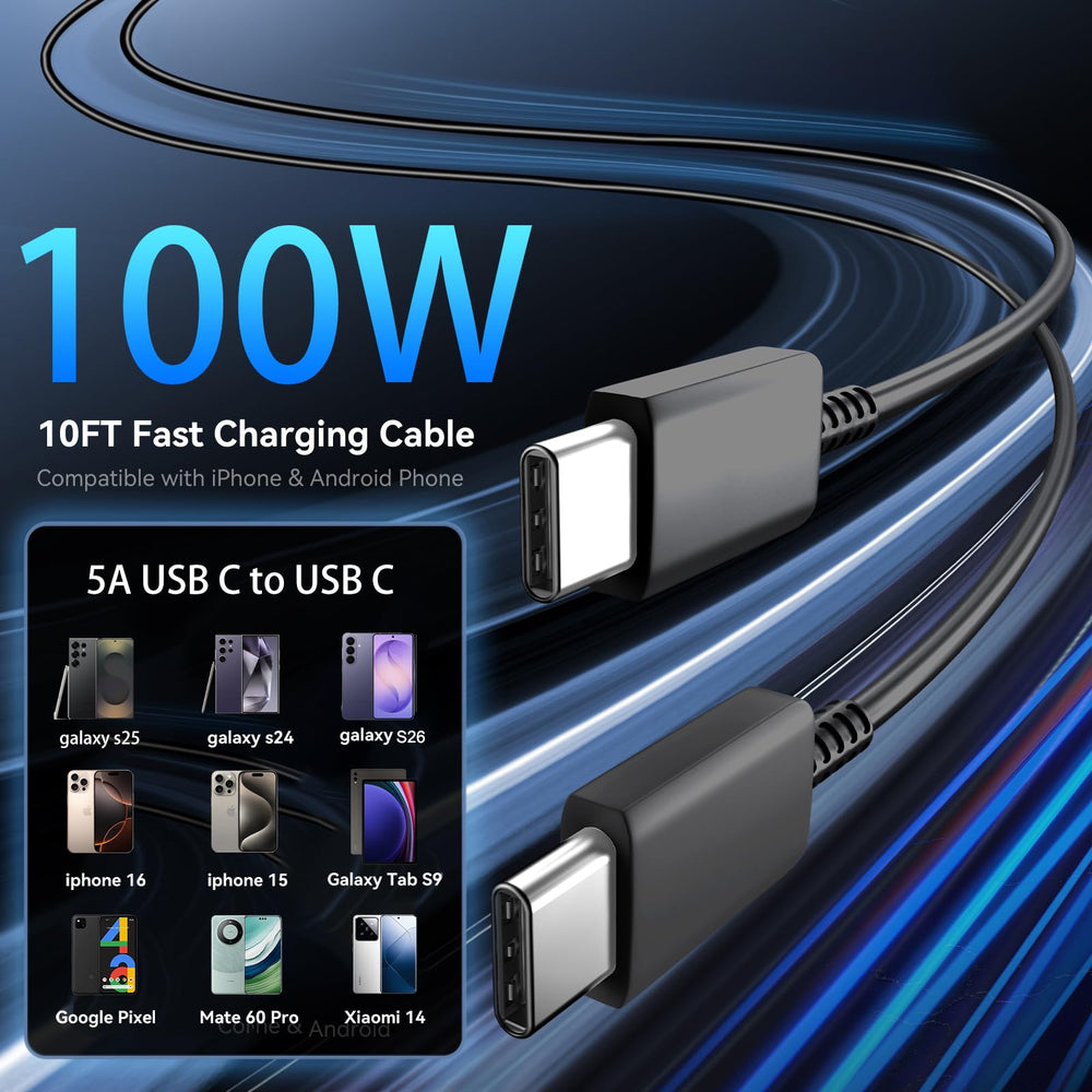 Auorld 10-foot USB-C cable extended for couch-side charging