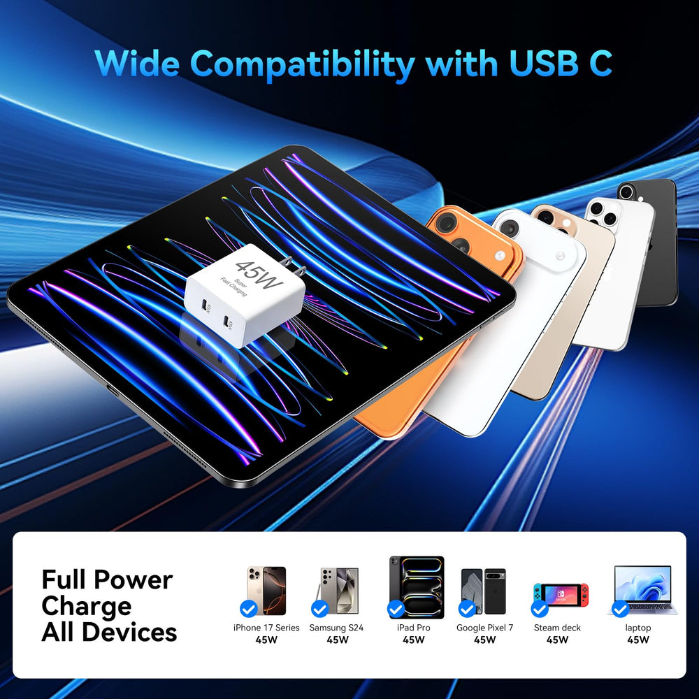Auorld charger on a desk beside an iPhone for quick top-ups