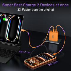 Auorld USB-C ports in action charging phone and tablet together