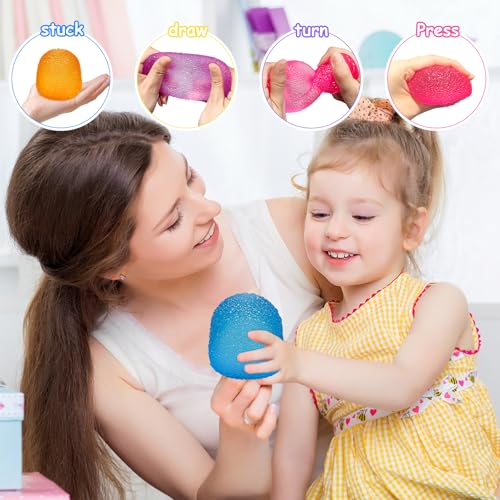 AuraGlaze Squishy Fidget Pink in hand for calm focus during work or study.