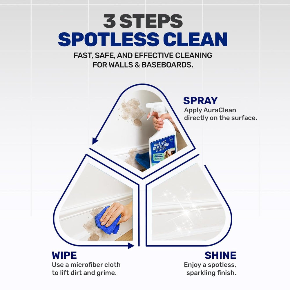 AuraClean eco-friendly bottle promises streak-free shine and responsible cleaning.