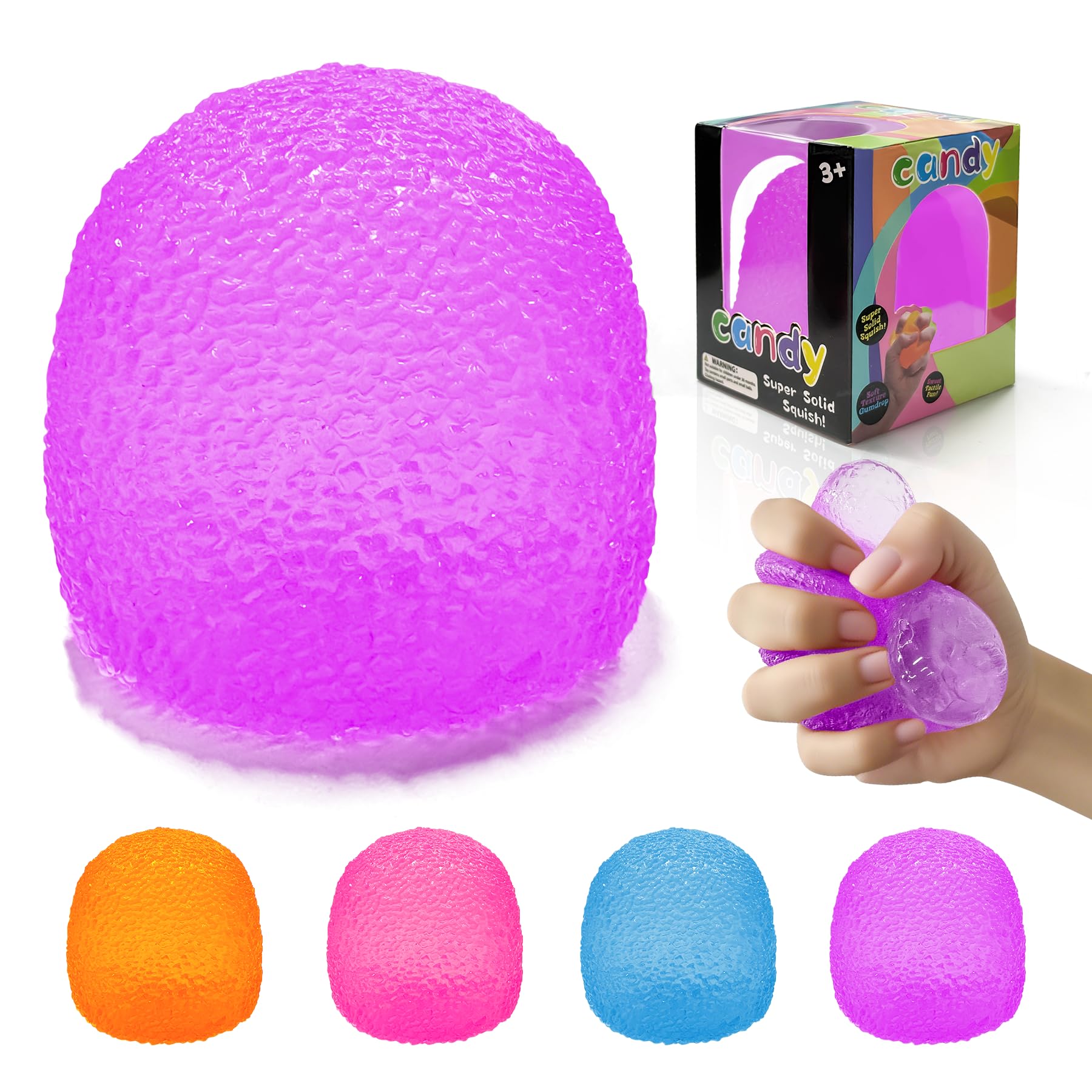 AuraGlaze squishy fidget blue – soft stress-relief toy for desk use.