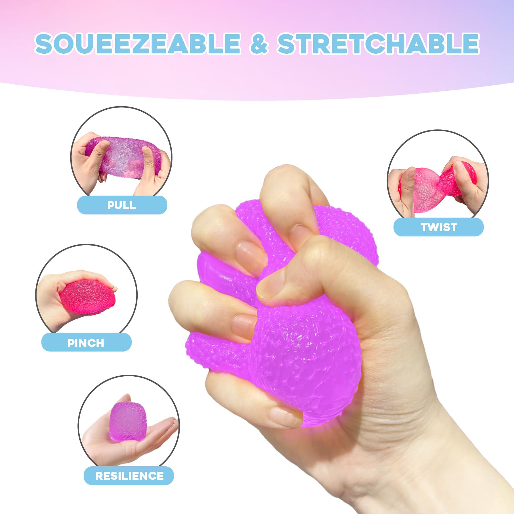 AuraGlaze squishy fidget gift idea – great stocking stuffers and party favors.