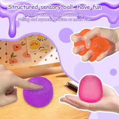 AuraGlaze squishy fidget pink – calming sensory toy for quick breaks.