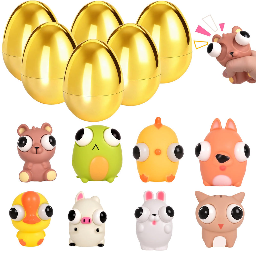 Aurdox jumbo golden Easter eggs 8-pack ready for a backyard hunt and display