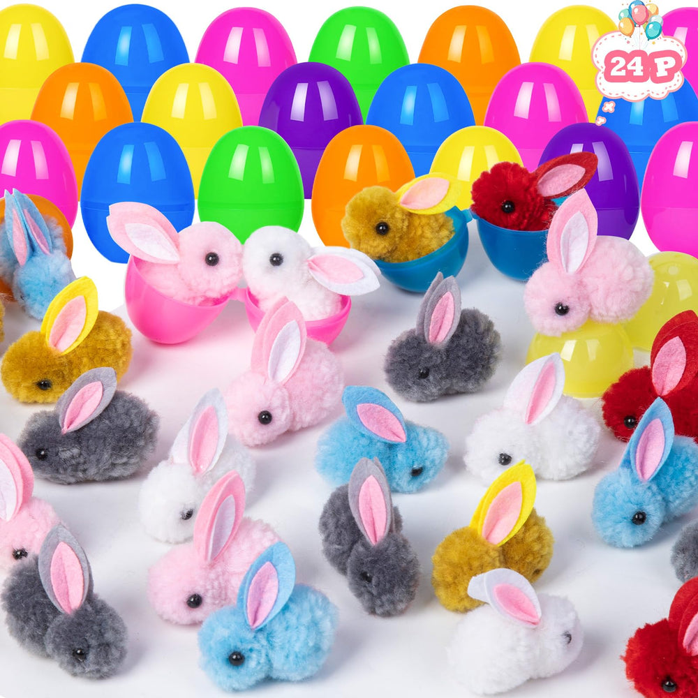 Aurdox soft Easter egg fillers with plush bunnies, ideal keepsakes for toddlers.