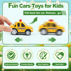 Assorted AuroTops die-cast car toys offered with the eggs