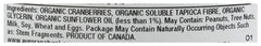 Aurora Organic Dried Cranberries ingredients label highlights clean ingredients