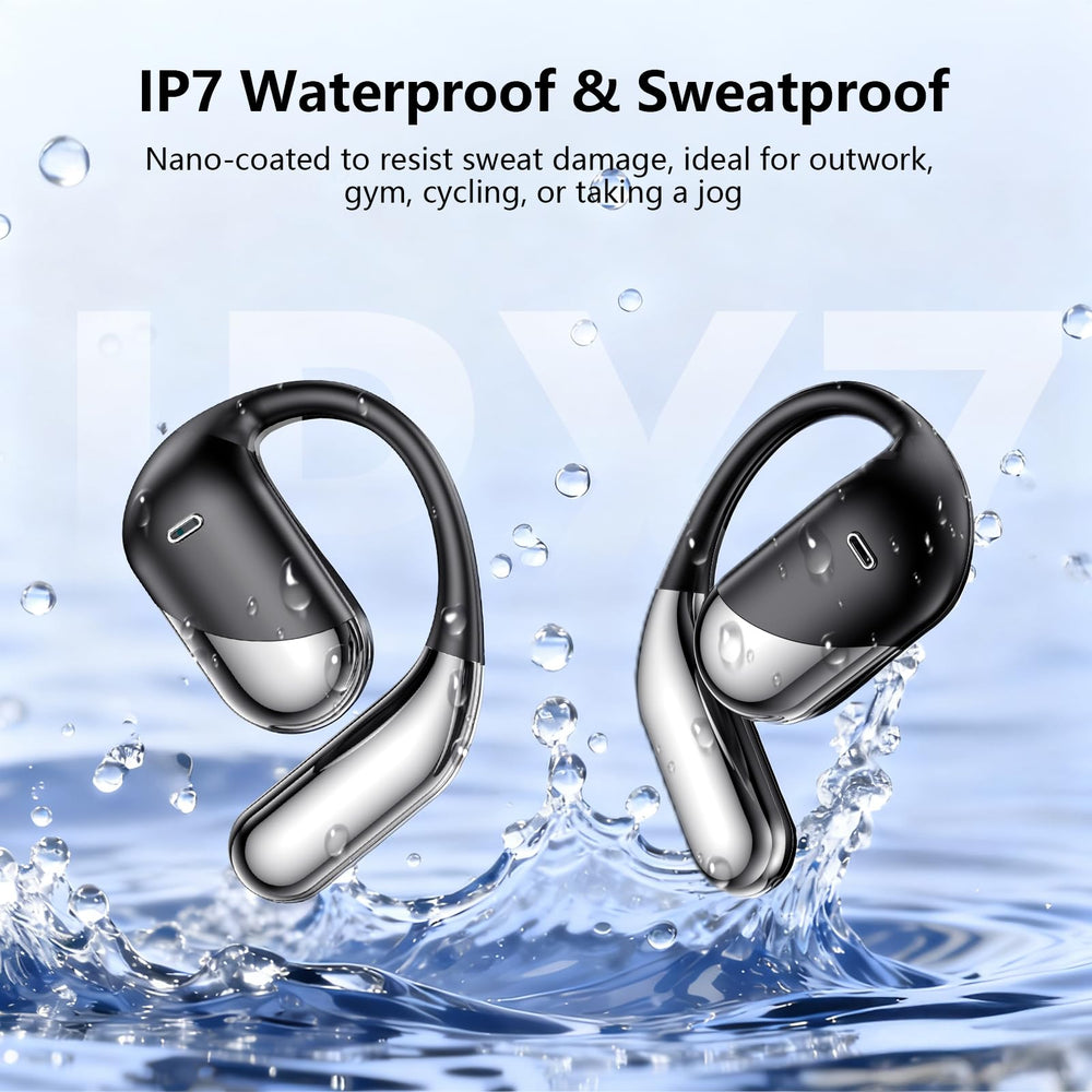 Aurotlu ergonomic ear clip fit keeps earphones secure during runs