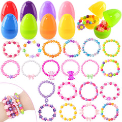 AuroTops Easter bracelets 24-pack for colorful bracelet gifts during Easter hunts