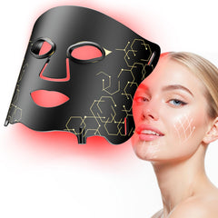 Aurphany LED mask front view with soft silicone for comfortable at-home use.