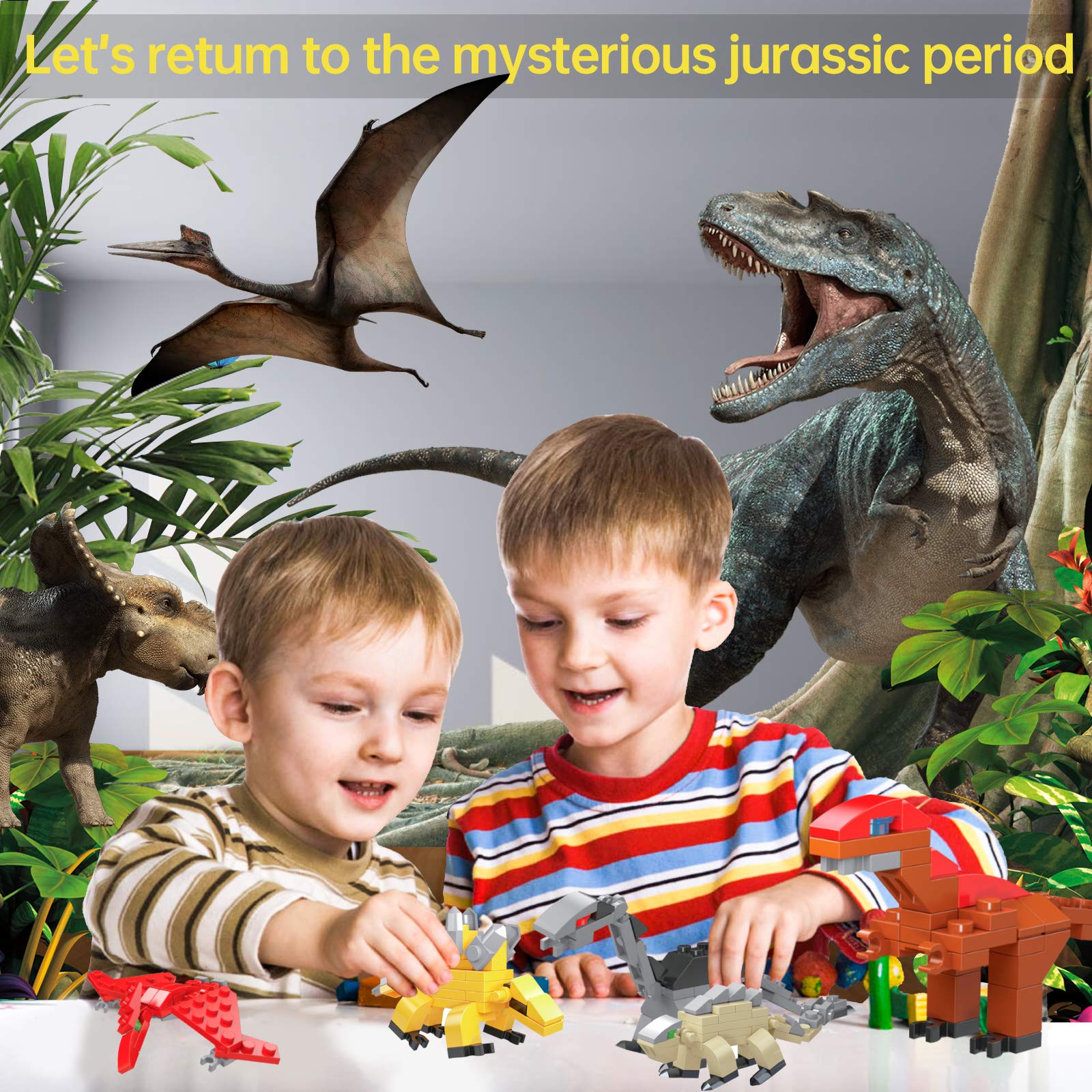 auryee dinosaurs gift basket layout for Easter celebration