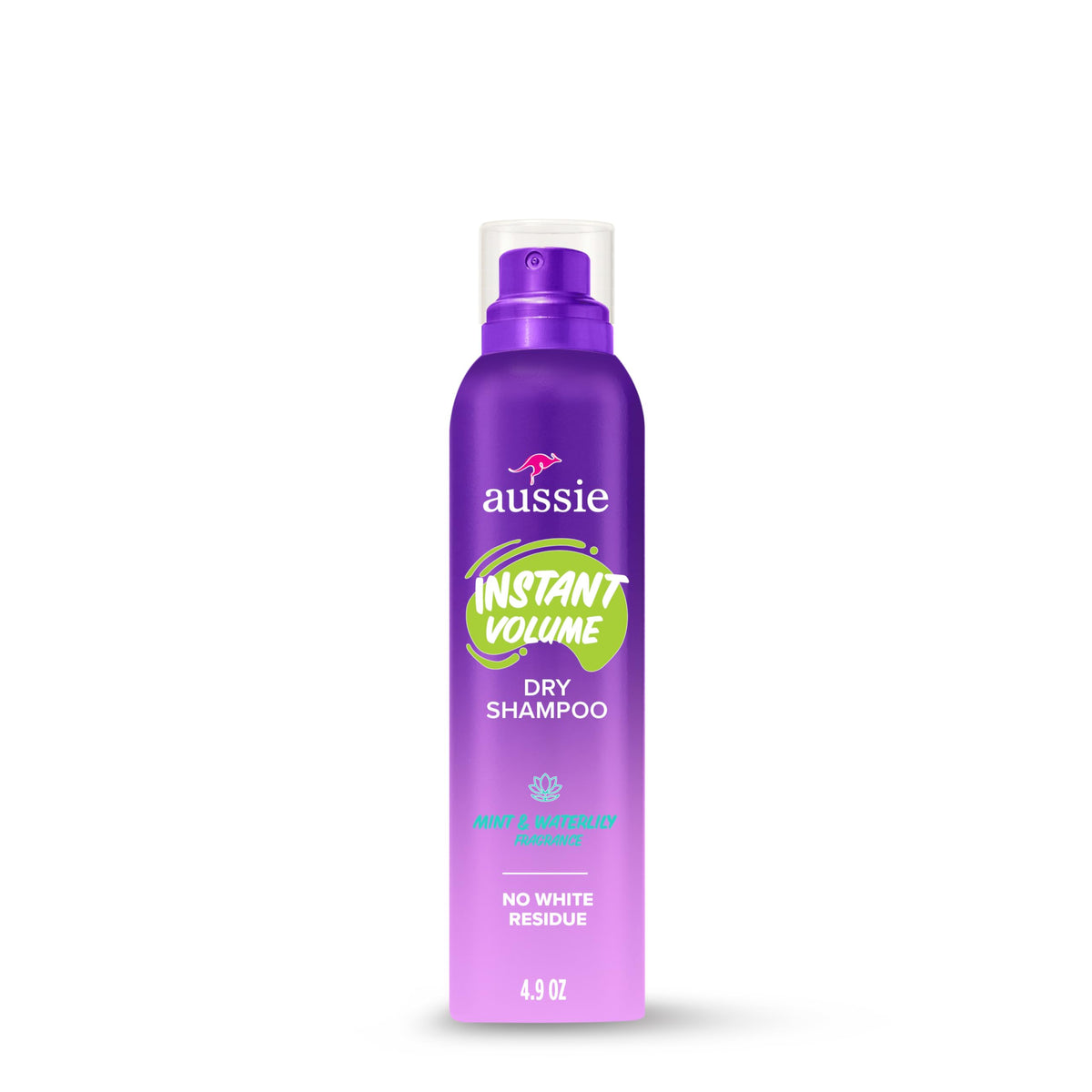 Aussie Instant Volume Dry Shampoo can refresh roots with no white residue.
