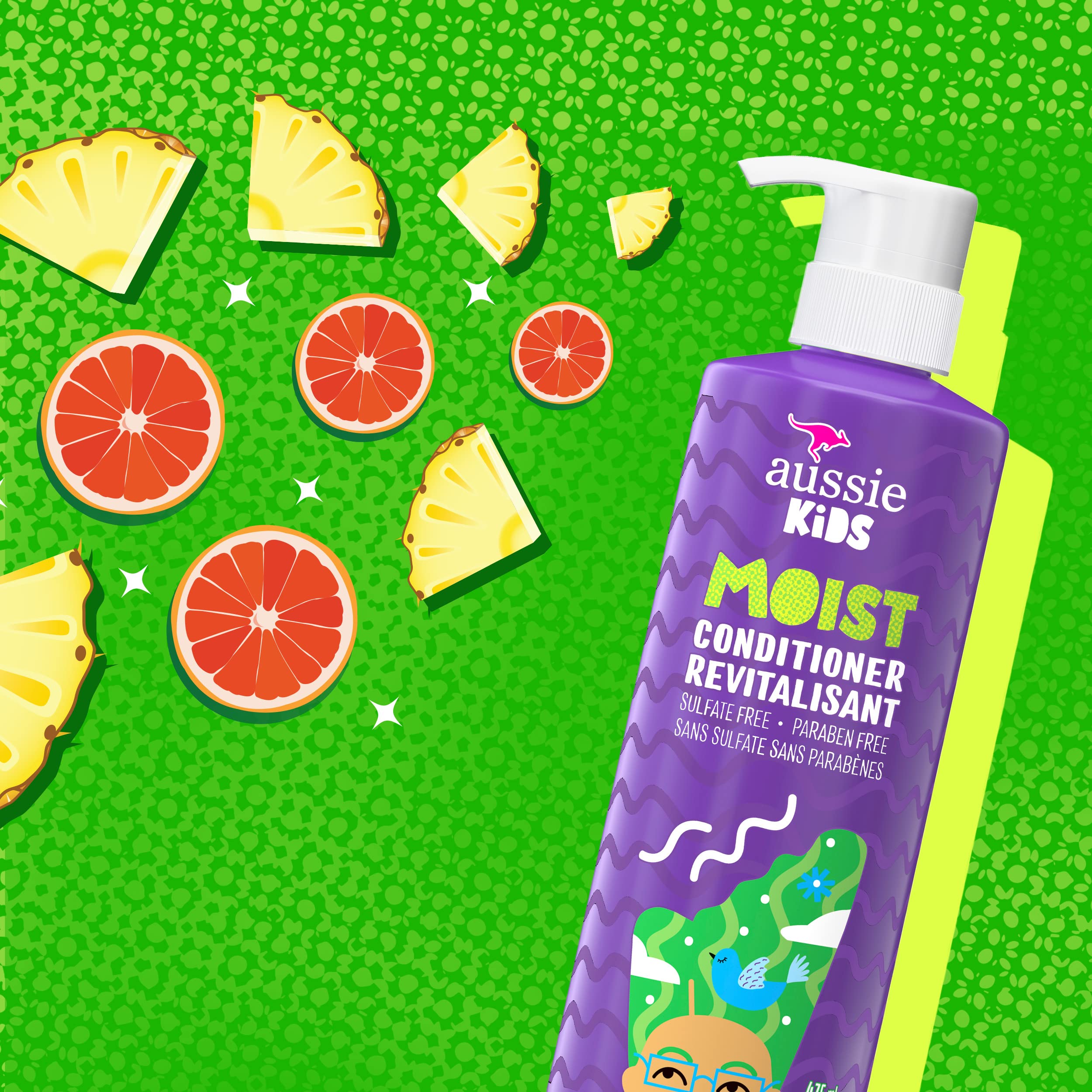 PETA cruelty-free logo near Aussie Kids conditioner label