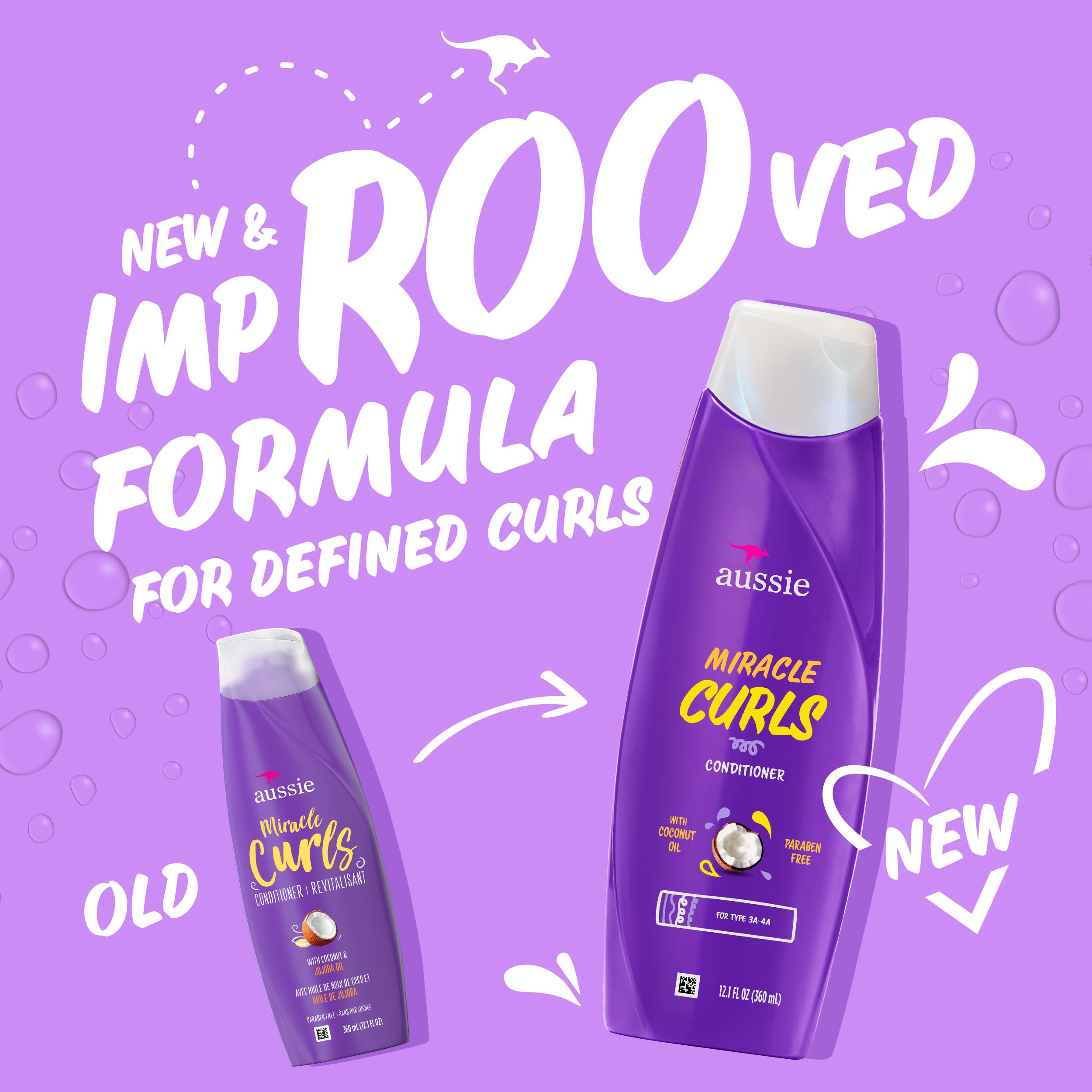 Aussie Miracle Curls 6-piece kit for hydrated, shiny curls.