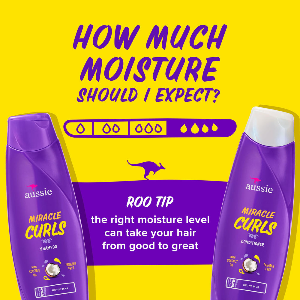 Aussie Miracle Curls curl refresher gel bottle for refreshed curls and frizz control.